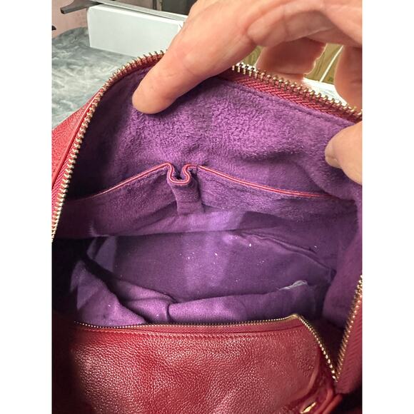 Jack French, London, designer handbag, red leather, large excellent! - Picture 12 of 16